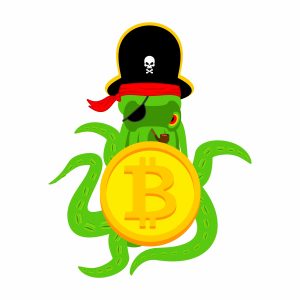 Bläckfisk med bitcoin